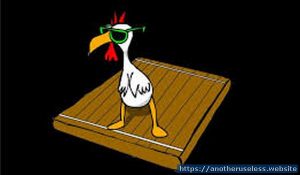 Skipper in the wardroom drinkin' gin, Hey yo, chicken on a raft! I don't mind knockin', but I ain't goin' in! Hey yo, chicken on a raft!
