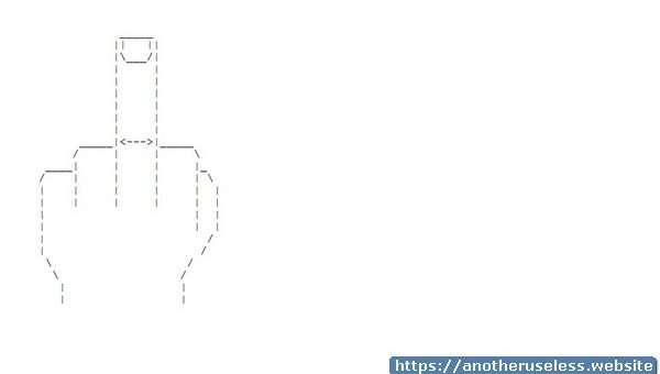 ascii middle finger