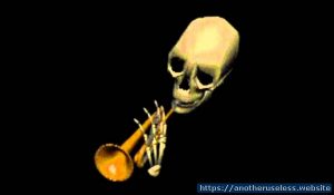 skulltrumpet.com is a useless website that you can find with the useless web button on Another Useless Website