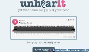 Unhear will help you get the stuck song in your head by listening to equally catchy music. So come on, unhearit, unstuckit