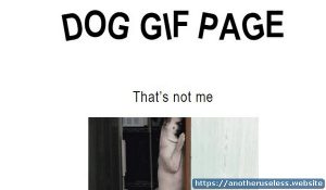 Doggifpage.com A webpage with dog gifs. You will find dogs of all size, colors, breads, in all sorts of activities.